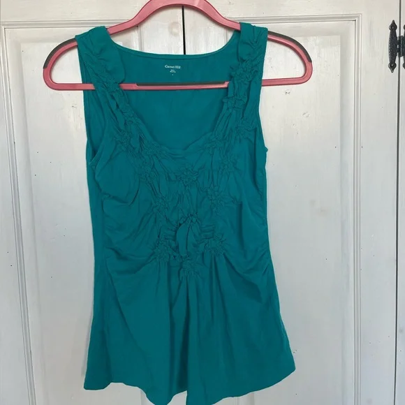 Garnet Hill ruched tank. - Picture 1 of 4